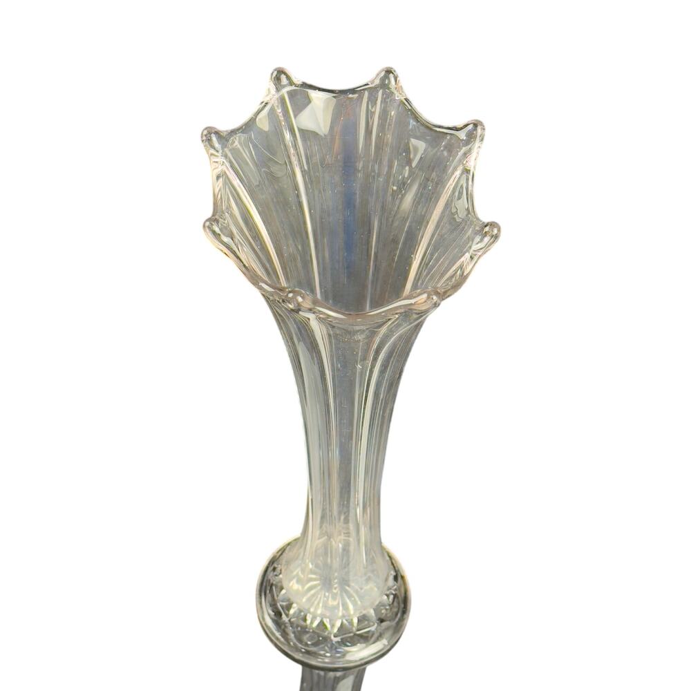 Vintage Imperial Clear Swung Vase - 14.5inH x 6inW